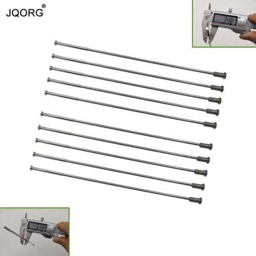 28 Pieces A Lot 9G-10G Diameter 3.48mm-3.13mm Butted Material 304 Stainless Steel Lighting Sliver Cylinder Motorcycle Spokes