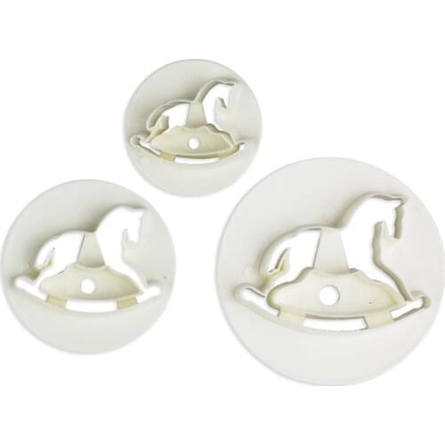 Trojan Cookie Cutter Plastic Biscuit Knife Baking Fruit Cake Kitchen Tools Mold Embossing Printing