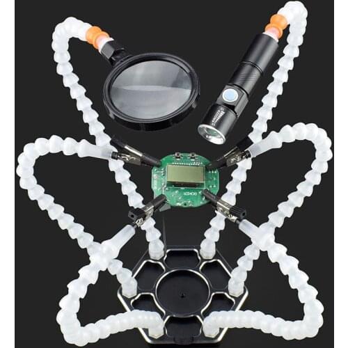 Supply aircraft model universal arm four claw multi-functional aluminum alloy welding platform aircraft model accessories XT60 f