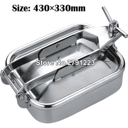 430x330mm(17''*13'') Stainless Steel Rectangular Manhole Cover Manway tank