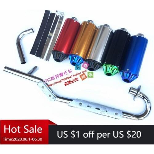 Blue Motorcycle CNC Exhaust Pipe System Muffler For HONDA XR50 CRF50 110cc 125cc 140cc Pit Dirt Bike