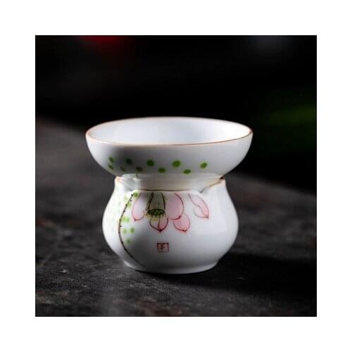 Creative High Quality Ceramics Tea Strainers Madecolored drawing Hand Tea Ceremony Accessories Household Chinese Kung Fu Teaset