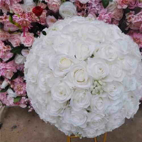 SPR wedding decoration road lead artificial 3/4 round flower ball wedding table centerpiece flower balls Arch flower