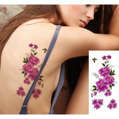 Waterproof Temporary Tattoo Sticker Sexy Flower Tato on Arm Leg for Girl Women Tatto Stickers Flash Tatoo Fake Tattoos