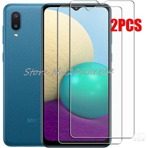 2PCS FOR Samsung Galaxy A02 High HD Tempered Glass Protective On SM-A022F SM-A022M A022 Screen Protector Film
