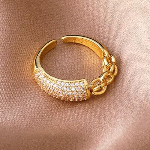 Fashion Irregular Rings For Women Trendy кольцо 2021 New Arrival Adjustable Geometric Chain Index finger Ring female Jewelry