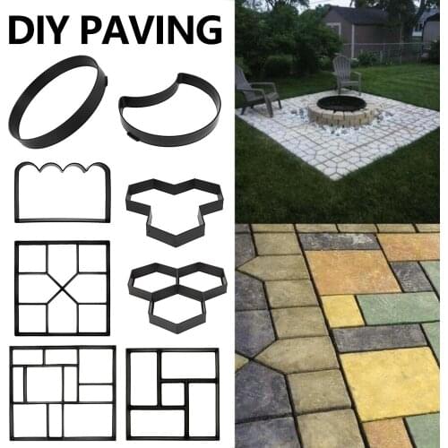 Paver Molds for Concrete DIY Path Maker Cement Mould Gardening Tools Reusable Concrete Mould Stone Brick Paving Paver Moulds