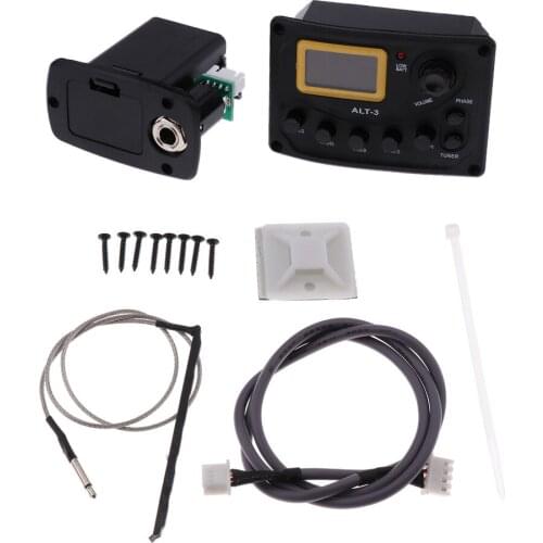 1 Set ALT-3 EQ Pickup Tuner+Piezo Picup Transducer for Acoustic Folk Guitar