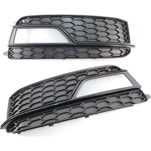 1 Pair Front Bumper Fog Light Lamp Grille Grill Outer Cover for Audi A5 2013-2017 for S-Line 8T0807681K 8T0807682K