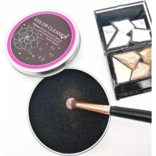 1pc Makeup Brush Cleaner Sponge Remover Color Off Make up Brushes Cleaning Mat Box Powder Brush Washing Cosmetic Clean Kits
