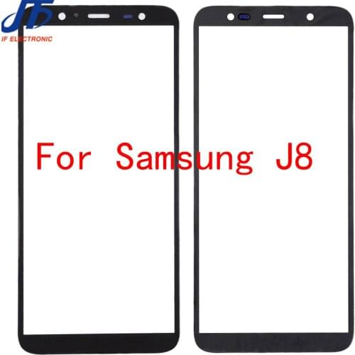 10Pcs/Lot For Samsung Galaxy J8 2018 J810 J810F SM-J810F/DS J810G Touch Screen Panel Front Outer Glass Lens LCD Glass With OCA