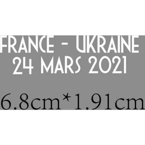 2021 France Match Details Vs Ukraine Match Game Text Heat Transfer Soccer Patch Set