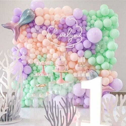30pcs 5 Inch Macarons Color Pastel Candy Latex Balloons Oval Round Air Baloons For Birthday Wedding Party Ballon Arch Decoration
