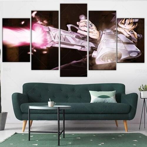 Top-Rated Canvas Printed 5 Pieces Anime Soul Eater Death the Kid Poster Modern Home Decorative Wall Art Modular Pictures
