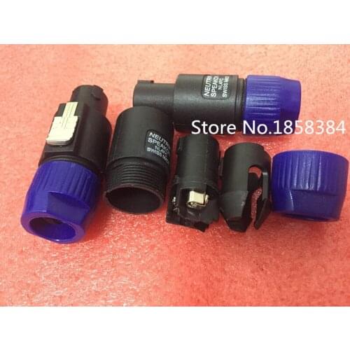 Free shipping 5PCS High Quality Speakon 4 Pin Male Plug Compatible Audio Cable Connectors