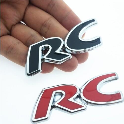 Car Tail Rear Side Metal 4x4 RC Car sticker 3D Chrome Car Emblem Badge Decal Black Red RC stickers Car Styling Accessories