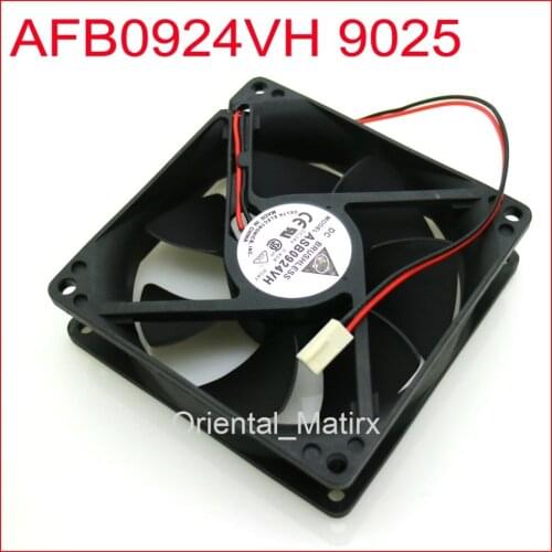 Free Shipping AFB0924VH 9025 24V 0.40A 2Wire 2Pin Computer Cooler Cooling Fan