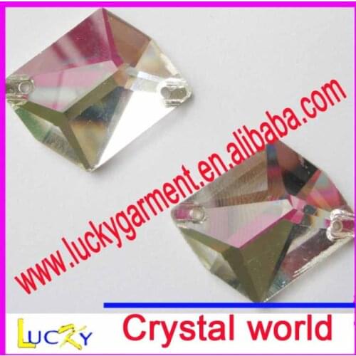 Free shinpping sew on crystal rhinestone 3070,20*16MM crystal color very shine