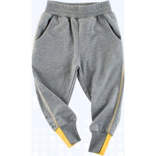 Boys Casual Sports Pants Spring And Autumn Contrast Color Striped Elastic Waist Furniture 2-8 Years Old