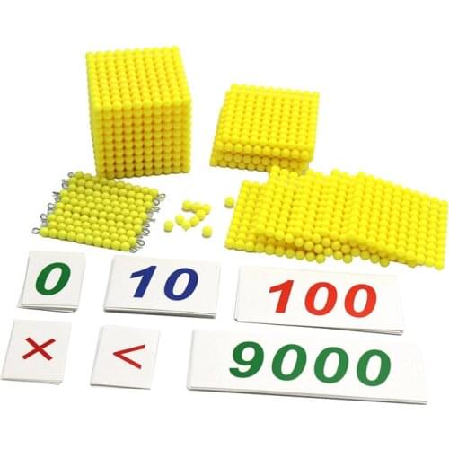 Montessori decimal bank game numbers 1-9000 learning card math teaching aids preschool children early learning educational toys