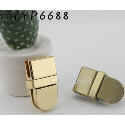 5sets 42*24mm 4colors high quality metal pressed lock briefcase for genuine leather bag making Plug lock hardware accessories