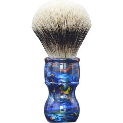 DS 26mm two band badger hair shaving brush Galaxy resin handle for men