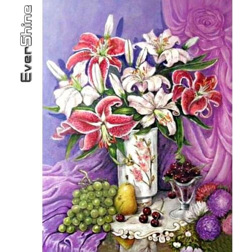 Evershine DIY 5D New Arrival Diamond Embroidery Flowers Needlework Diamond Painting Lily Full Drill Square Handmade Hobby Gift