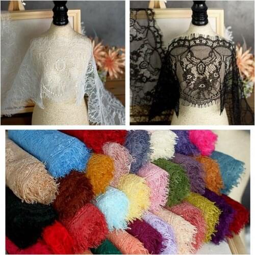 Good Quality Color Eyelashes Lace Fabric DIY Handmade Decoration Accessories Clothing Lace Trim