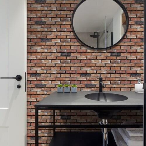 Brick pattern kitchen wall sticker multi-function one-key renewal wall staircase sticker renovation cabinet self-adhesive