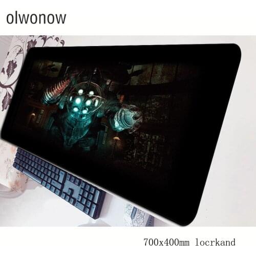 Bioshock mousepad 700x400x3mm gaming mouse pad big gamer mat locked edge computer desk padmouse keyboard thick large play mats