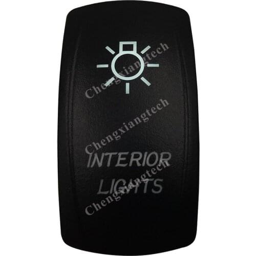 Marine Grade Waterproof IP66 INTERIOR LIGHTS Rocker Switch White Led lamp 3 Pin ON/OFF SPST DC12V 24V