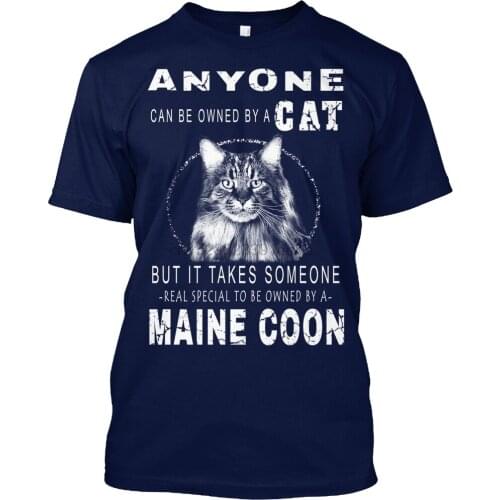 Men T Shirt Maine Coon CAT person T-shirt Women t-shirt