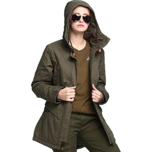 New Outdoor Womens Tactical Jacket Windproof Cotton Training Camouflage Hunting Jackets Warm Thick Military Combat Winter Coats