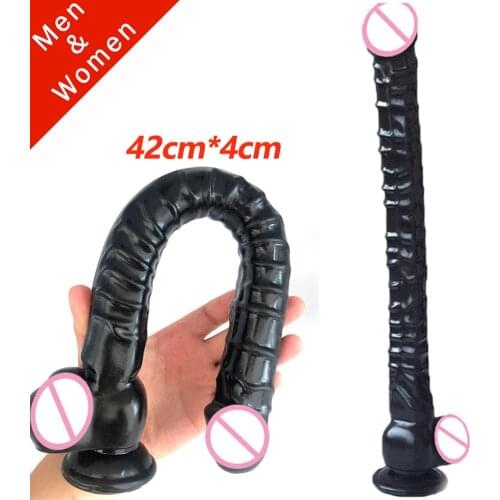 New large female sex toys 16.54 Inch super long dildo anal massage Giant Black Penis Big Dildo For Women Masturbation Adult Toys