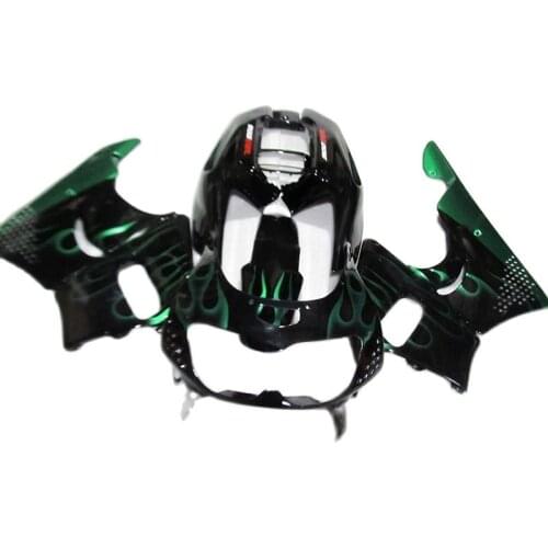 Motorcycle Fairings for HONDA CBR900RR 893 1996 1997 Green Flames fairing kit CBR893RR 96 97 XF31