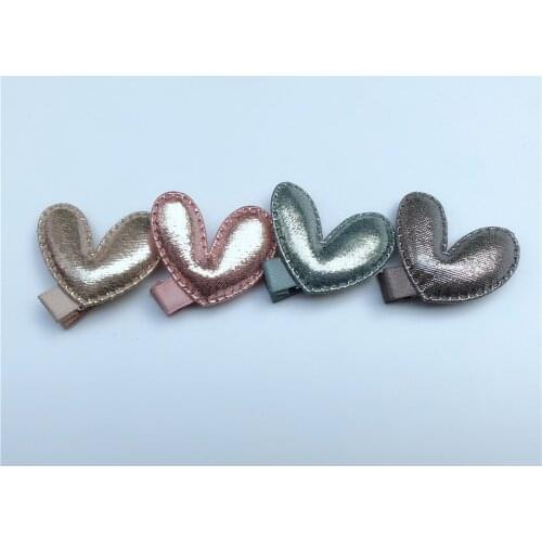 Wholesale Boutique 20pcs Fashion Cute Glitter Heart Hairpins Solid Glossy Cartoon Hair Clips Princess Headwear Hair Accessories