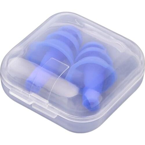 A Pair Silicone Ear Plugs Anti Noise Snore Earplugs Noise Reduction for Study SUB Sale