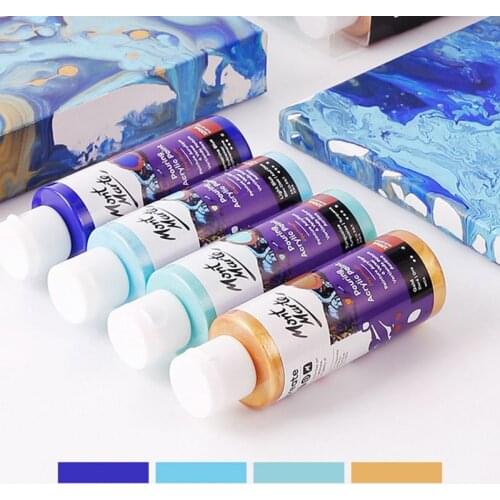 HX6A 60ML Pigment Acrylic Paint Pouring Medium Silicone Oil For Artist DIY Art Supply