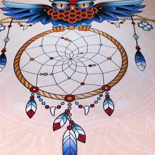 Bedding Set Queen King Colorful Feathers Skull Duvet Cover Pillowcase Bohemian Printed Floral Bedclothes