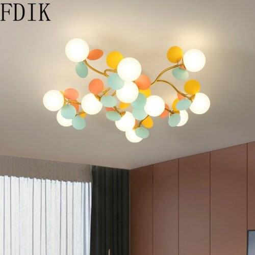 2020 NEW Ceiling Lights for Living Room Bedroom Restaurant Ceiling Lamp Flower Branch Lighting Interior Home Decor Light Fixture