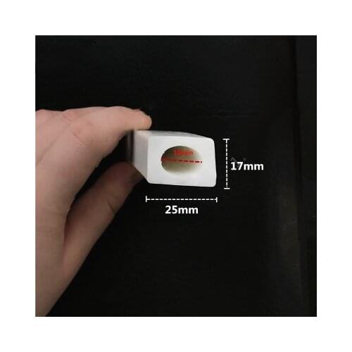 Solid Silicone Rubber Strip Seal Strip Sealing Bar 25x17mm 1m White