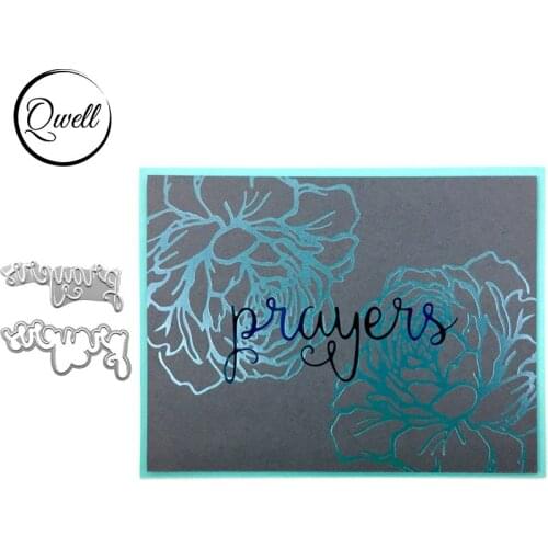 QWELL Word Hot Foil Plate and Metal Cutting Dies for Scrapbooking and Cards Making Paper Embossing Craft New 2019 die cuts