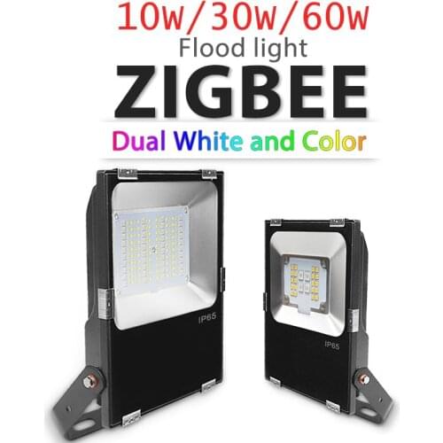 Zigbee 3.0 RGB+CCT LED Floodlight Pro 10W 30W 60W 100w Smart Outdoor Light IP65 Waterproof Work with Amazon Echo Plus SmartThing