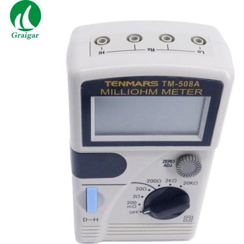 TM-508A High Sensitive Resistance Meter Low Resistance Meter4 line DC Digital Milliohmmeter