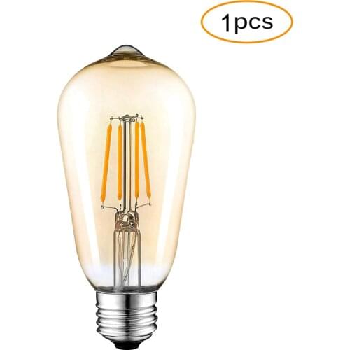 Lampada Vintage LED Edison Bulb E27 4W Bombillas ST64 LED Lamp Antique Retro Glass Filament Light Bulb 110V 220V Warm light