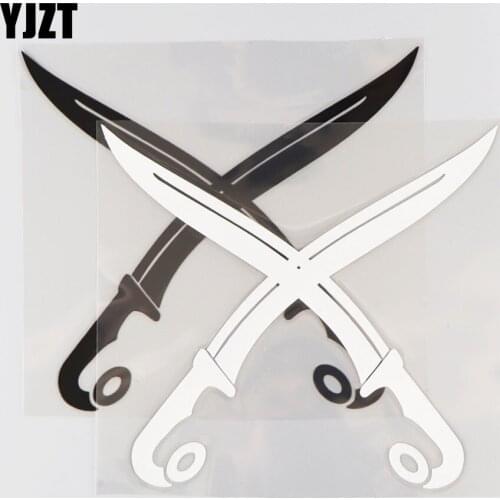 YJZT 17.9CM*16.2CM Weapon Knife Creative Pattern Vinyl Decal Decoration Car Sticker 1A-0442