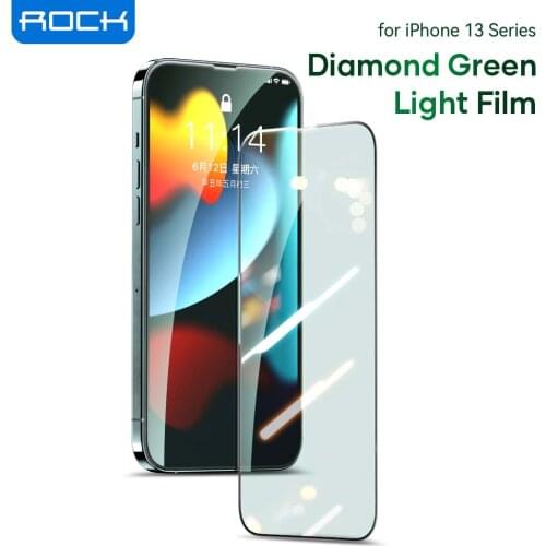 ROCK Anti Blue Light Tempered Glass for iPhone 13 Pro Max Screen Protector Scratch Resistant 3D Full Cover Film for iPhone 13