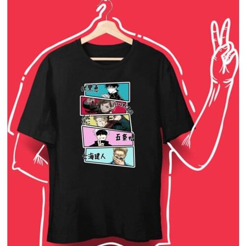 Anime Jujutsu Kaisen TShirt Harajuku Womens Tshirt Kawaii Gojo Satoru Yuji Itadori Graphic Manga Tees Summer Unisex Camisetas