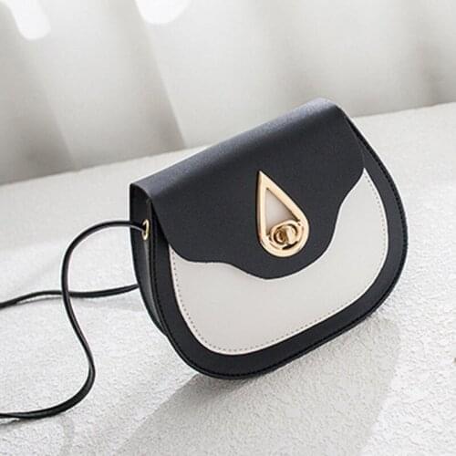 Women PU Leather Shoulder Bag Waterdrop Lock Buckle Girls Crossbody Bags New