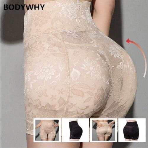 High Waist Women Body Shaper Seamless Bum Lifter Fake Ass Padded Panties Lace Hip Enhancing Underwear Shapewear Sexy Lingerie